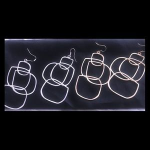 GEOMETRIC back in stock ! Limited supply earrings gold tone or  silver tone !